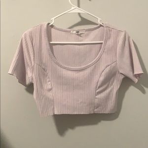 baby pink vans crop top
